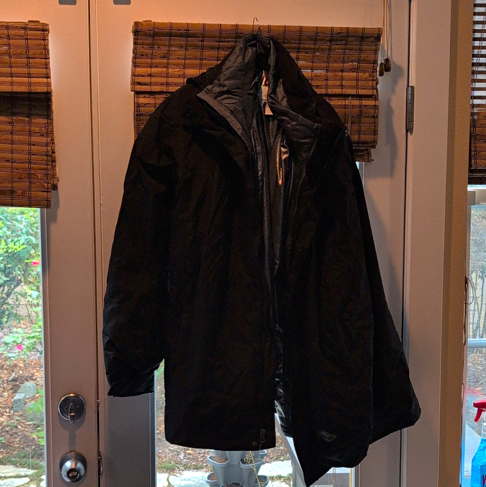 Columbia Men's Black XLT Big & Tall Interchange Long Lined Insulated Jacket